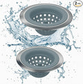 Kitchen Set of 2 Sink Strainers, Flexible Silicone Good Grip Kitchen Sink Drainers, Traps Food Debris and Prevents Clogs, Large Wide 4.5’ Diameter Rim