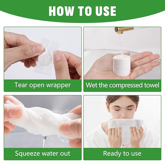 1000 PCS Compressed Towel, Mini Compressed Towel Tablets, Disposable Compressed Face Towels, Camping Towel, Portable Bulk Compressed Coin Tissues for Home, Travel, Outdoor Sports-FlexoryFit