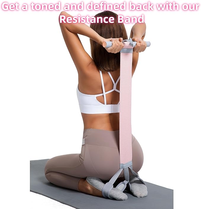 Multifunctional Tension Rope Set – Sit-Up Assistance, Knitted Fitness Equipment for Abdominal/Waist/Arm/Leg Stretching & Weight Loss Training，Gift a 90 Pound Knitted Resistance Strap-FlexoryFit