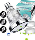 AYI 2 in 1 Vitamin C Filtered Fixed Shower Head High Pressure Purifying Hard Water Softener Chlorine Flouride Filter Multi Modes Changeable Showerhead Fresh Dry Skin & Hair Loss