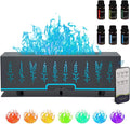 Colorful Essential Oil Diffuser, Flame Oil Diffuser, 7 Colors Changing Oil Aromatherapy Diffuser, 200ml Cool Mist Ultrasonic Diffuser for Office, Home,Bedroom (Black)