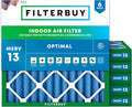 Filterbuy 10x10x2 Air Filter MERV 13 (MPR 1900) Health Defense Replacement (6-Pack), Electrostatic Pleated HVAC AC Furnace Filters, Made in USA (Actual Size: 9.50 x 9.50 x 1.75)