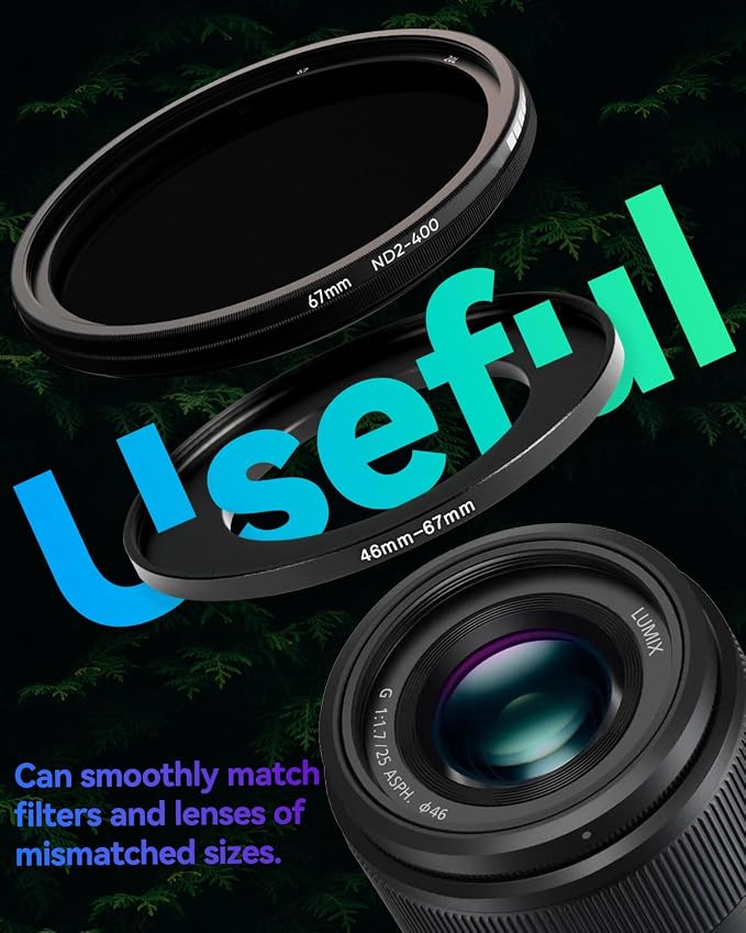 62-72mm Metal Step-Up/Down Ring Adapter Compatible - Image 9