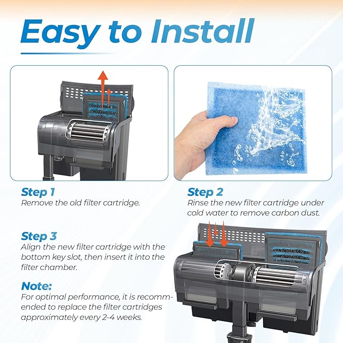 ANTOBLE 12 Pack Rite-Size C Filter Cartridges Fish Tank Aquarium Filters Compatible with Marineland Penguin 200 350 PRO 275 375 Bio-Wheel Power Filters