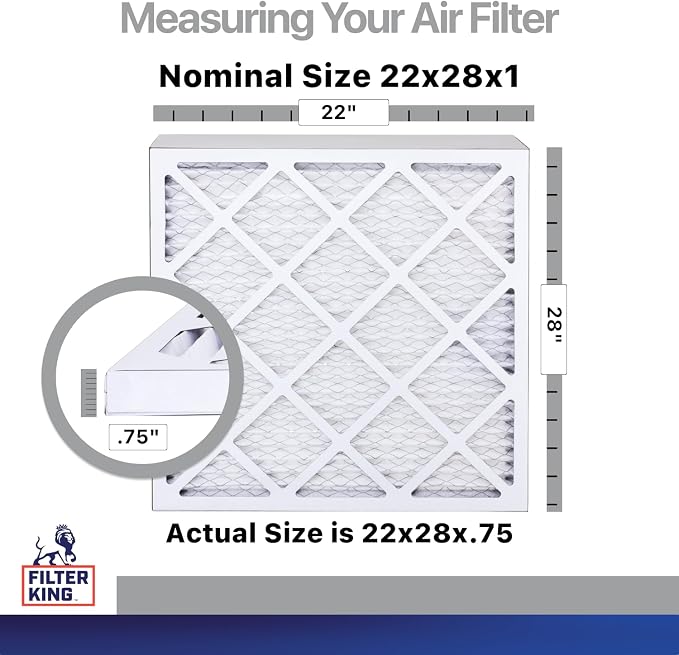 Filter King 22x28x1 Air Filter | 4-PACK | Carbon MERV 8 HVAC Pleated A/C - Image 2