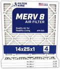 Filter King 14x25x1 Air Filter | 4-PACK | MERV 8 HVAC Pleated A/C Furnace Filters | MADE IN USA | Actual Size: 13.5 x 24.5 x .75"