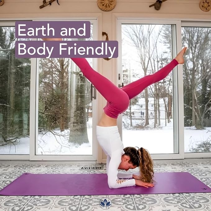 Clever Yoga Liquid Balance Thick Yoga Mat - Pro Exercise Yoga Mat with Non-Slip Surface for Home Gym, Earth-Friendly & Recyclable Pilates and Workout Pad Women & Men, 4.5 mm-FlexoryFit