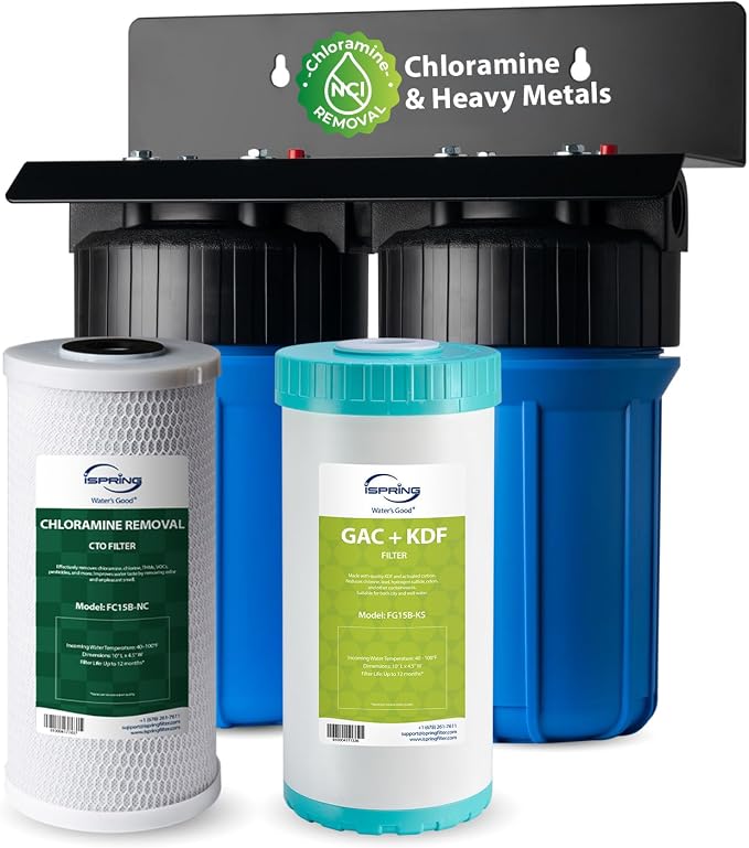 iSpring WGB21B-KSNC Whole House Water Filter System, SGS-Tested to Remove up to by iSpring