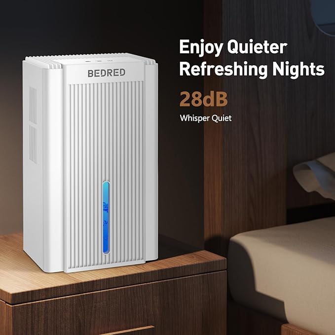 Dehumidifier,95OZ Dehumidifier for Home 1000 Sq.Ft - Quiet with Auto Shut Off & Relaxing 7 Color Ambient Light,Ideal for Livingroom, Bedroom, Basement(White)