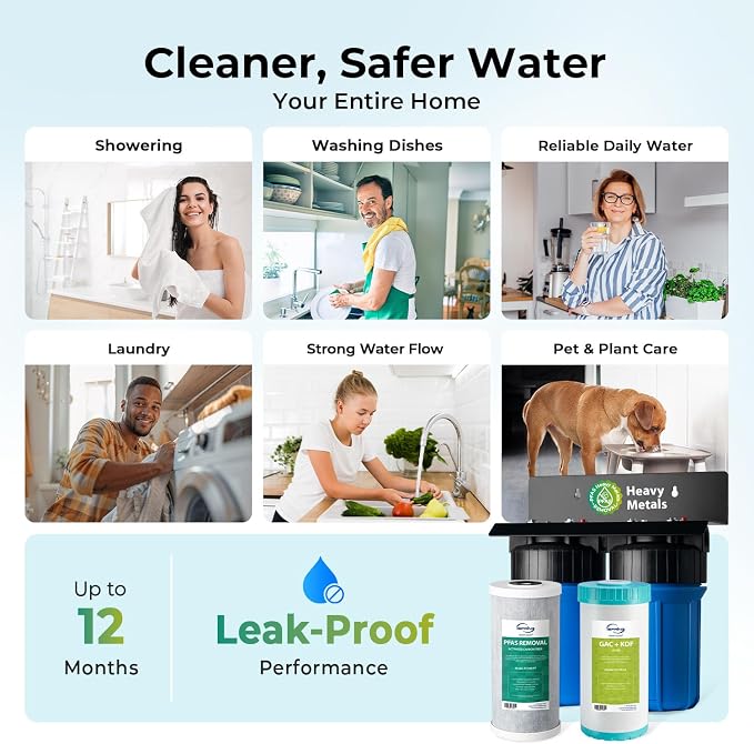 iSpring PFAS & Heavy Metals Whole House Water Filter System, SGS-Tested to - Image 6