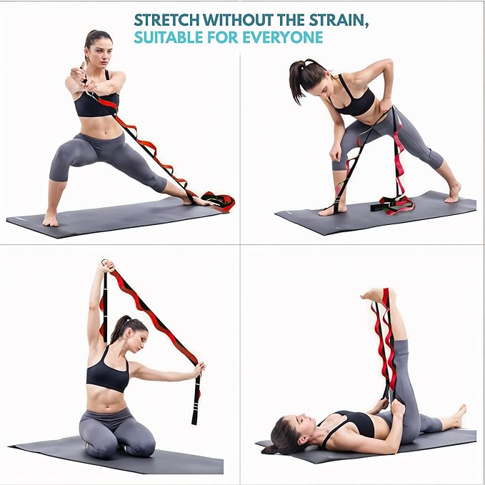 Stretching Straps for Flexibility, Balance, and Leg Stretching – Multiple Styles for Yoga, Ballet, Dance, Gymnastics & Physical Therapy-FlexoryFit