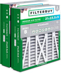 Filterbuy 21x23.5x5 Air Filter MERV 8 Dust Defense (2-Pack), Pleated HVAC AC Furnace Air Filters Replacement for Trane Perfect Fit & American Standard (Actual Size: 20.00 x 23.09 x 4.97 Inches)