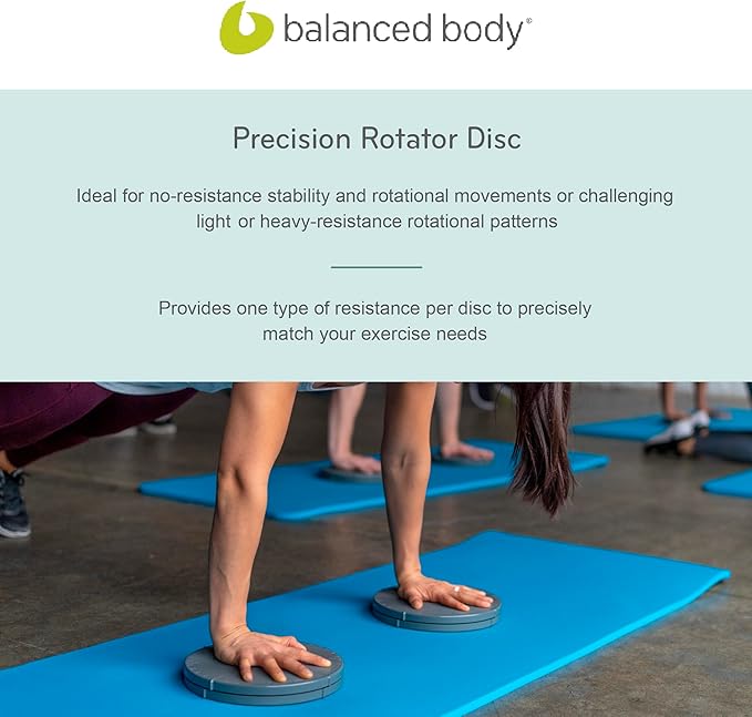 Balanced Body Precision Rotator Disc (Single), Fitness and Balance Disc for Core Strengthening, Pilates Equipment-FlexoryFit