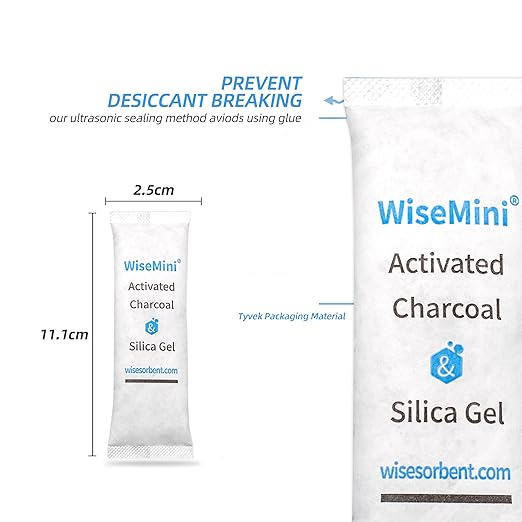 450Pcs 14 Gram Food Safe Desiccant Packs, High Absorption Capacity for Moisture & Odor, Silica Gel & Coconut Shell Activated Carbon Packets for Storage