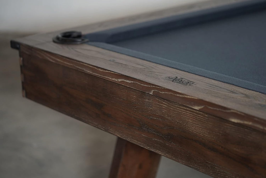 Nixon Billiards - Hunter Slate Billiard Pool Table (Wood Leg) - Brushed Walnut - 8FT - White Glove Installation