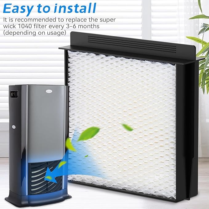 1040 Humidifier Filter for Aircare Essick Bemis MoistAir Humidifier - Replacement Wick Fit Models B40 3D6-100 5D6-700 7D6-100 D46-720 E27-000 E35-000 CM330 B23-810 MA0300 MA-0500 (4 Pack)