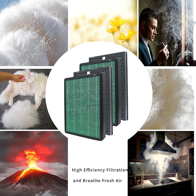 2 Pack Replacement Filter for Coway AIRMEGA Max2 300/300S Air Purifier, 2-in-1 H13 True HEPA High Efficiency with Activated Carbon