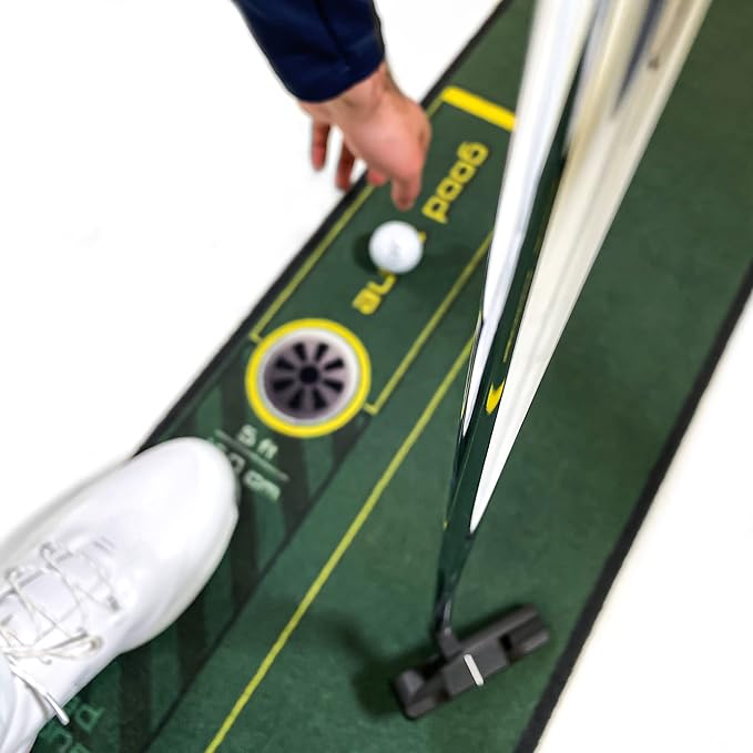 WELLPUTT - Golf Putting Training Mat - 10ft Start 2.0
