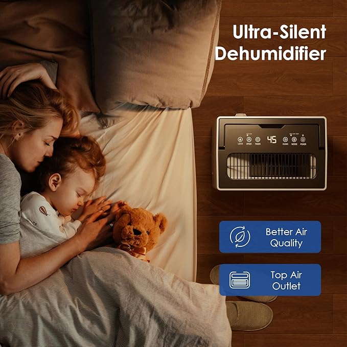 4500 Sq.ft Energy Star Dehumidifier for Home Basement, 52 Pints Large Room Dehumidifier with Drain Hose & Water Tank, Intelligent Humidity Control, Auto Defrost, for Living Room - 2024 Update