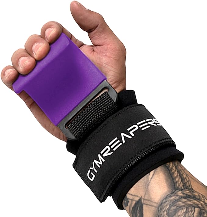 Gymreapers Weight Lifting Hooks (Pair), Heavy Duty Power Wrist Straps Hand Grip Support For Deadlifts, Pull Ups, Shrugs - Gym Gloves For Men and Women-FlexoryFit