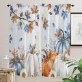 Fall Blue Maple Window Curtains 72 Inch Long 2 Panel Set, Rod Pocket Long by Unknown