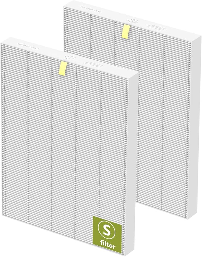 2 Pack C545 True HEPA Replacement Filter S Compatible with C545, B151, P150, 9300 Air Purifier, Replaces for Winix Filter S 1712-0096-00 and 2522-0058-00