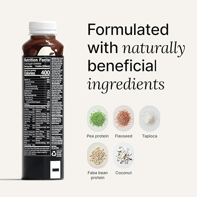 Huel Black Edition Ready-to-Drink, Chocolate Meal Replacement Drink, 35g High Protein, 27 Vitamins and Minerals, Vegan, Gluten Free, Plant Based, High Fiber, Low Sugar, 16.9 Fl Oz (12 Pack)-FlexoryFit