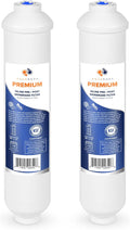 Aquaboon Premium Inline Post/Carbon Polishing Water Filter Catridge for Reverse Osmosis System Standard Size (Quick Connect Fiting) RO Water Filter Replacement Compatible with ICF-10 2-Pack