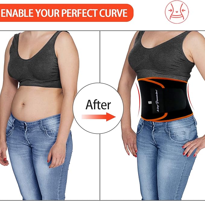 KingPavonini Waist Trimmer for Women & Mens Waist Trainer Sweat Belt Plus Size, Upgraded-FlexoryFit