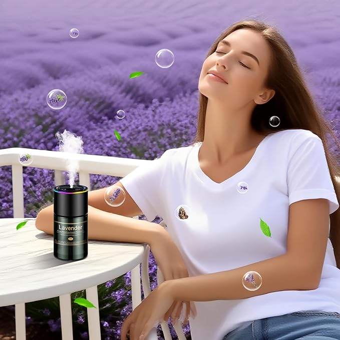 Car Air Freshener Refill for Men & Women 6.09 FL OZ /180ML-9 Month Lavender Scent Essential Oil Perfume, Essential Oil Made of Natural Plant Extracts, Compatible with Car Diffusers for Home/Office