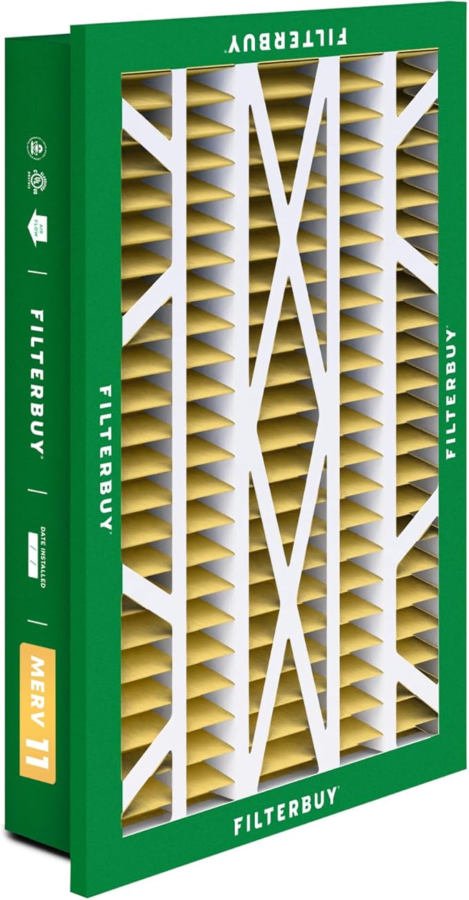 Filterbuy 20x30x5 Air Filter MERV 11 Allergen Defense (2-Pack), Pleated HVAC AC Furnace Air Filters Replacement for Honeywell Return Grille (Actual Size: 18.38 x 28.63 x 3.69 Inches)