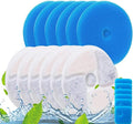 6 Pack Cat Water Fountain Filter, Diameter 4.1 Inch, Square Sponge Filters Apply to Automatic Pet Fountain Filter Replacement