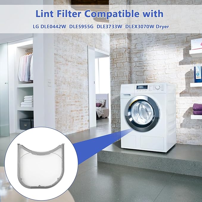 5231EL1003B Dryer Lint Filter Compatible with Kenmore LG Lint Filter Replacement for Dryer Parts DLE5955G DLEX7177WM DLE7177WM DLE7177RM DLEX7177RM DLE3733W DLEX3070W DLE0442W