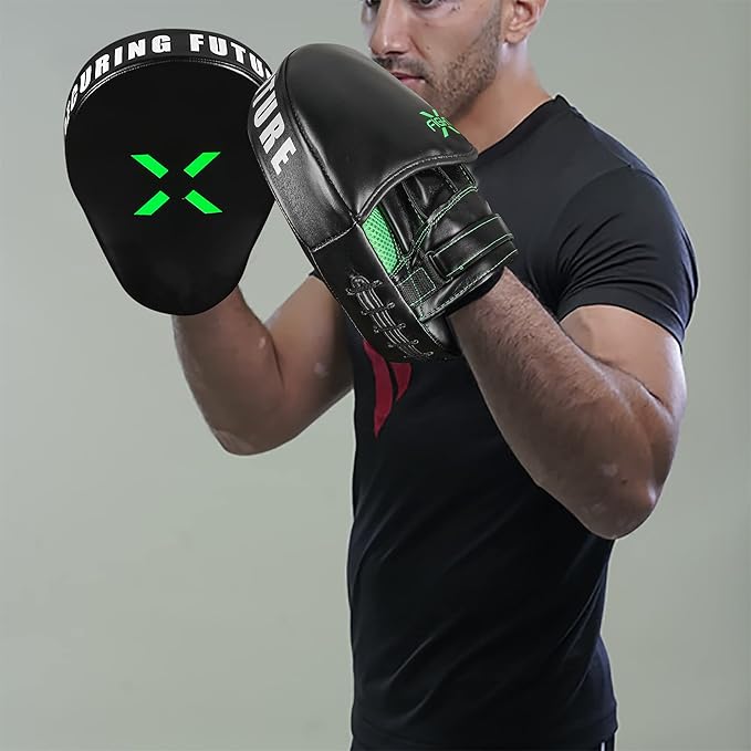 Punching Mitts for Boxing Leather Curved Punch Mitts Men & Women MMA Training Equipment Muay Thai Sparring Training Mitts MMA Hitting Pads Available Multiple Colors