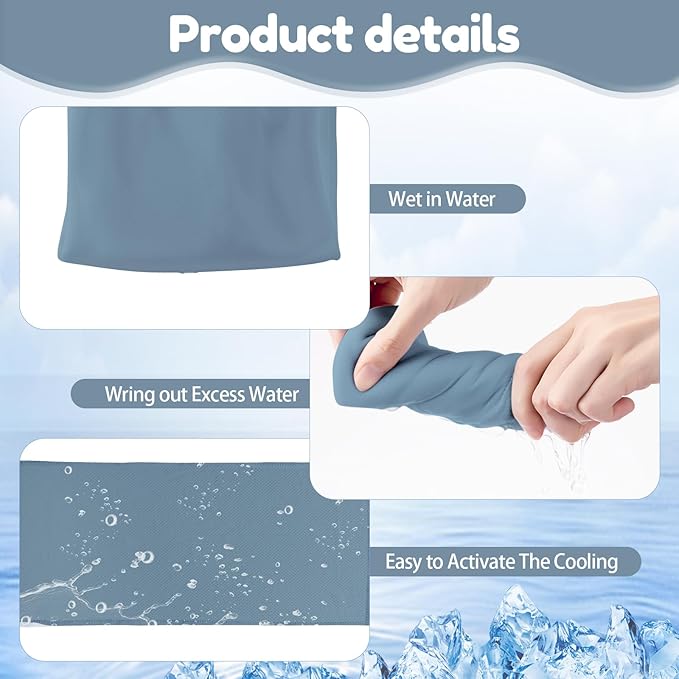 Honoson Cooling Towel Bulk - Neck & Face Cool Chilly Towels Microfiber Breathable Sport Sweat Rag for Gym, Yoga, Travel, Camping, Running, Outdoor-FlexoryFit