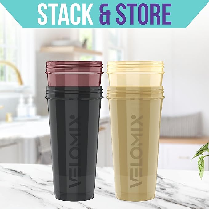 '-4 PACK- 28 oz Protein Shaker Bottle for Protein Mixes - 4x Wire Whisk | Leak Proof Shaker Cups for Protein Shakes | Protein Shaker Bottle Pack | Protein Shake Cup (Burgundy Pack)-FlexoryFit