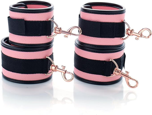 6pcs Black PU Adjustable Straps Sports Training Fitness Gear Home Yoga Set-FlexoryFit