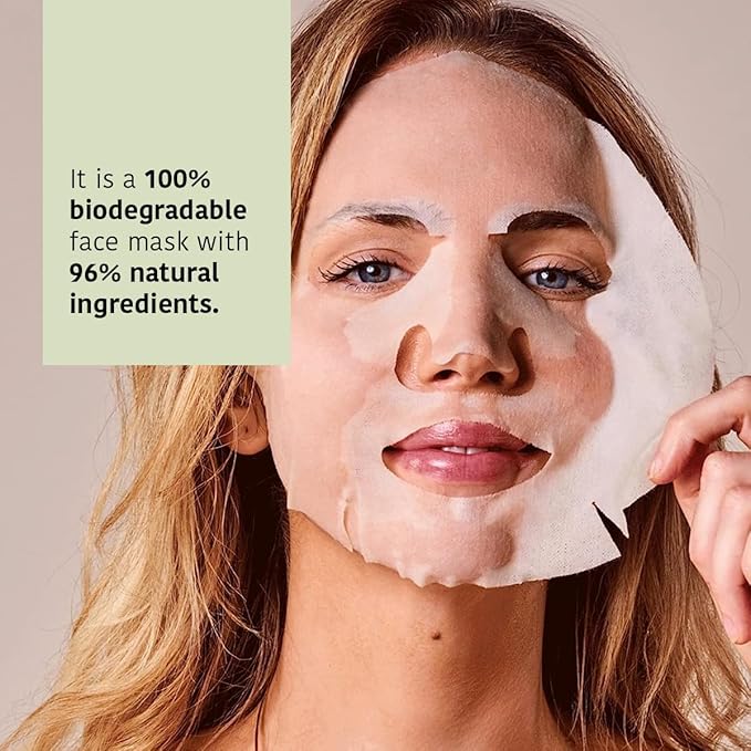 IROHA NATURE Comforting & Hydrating Tissue Face Mask with Aloe Vera | 15 Pieces | Aftersun Effect | 96% Natural Ingredients-FlexoryFit