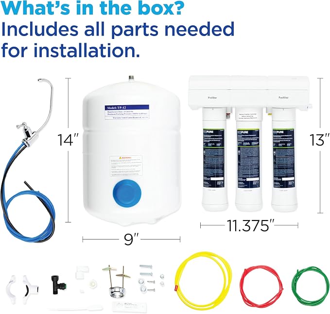 EcoPure ECOP30 Premium Reverse Osmosis System – Under Sink Drinking Water - Image 8