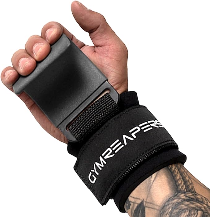 Gymreapers Weight Lifting Hooks (Pair), Heavy Duty Power Wrist Straps Hand Grip Support For Deadlifts, Pull Ups, Shrugs - Gym Gloves For Men and Women-FlexoryFit