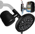 6 Inch Shower Head with Filter - 9 Spray Modes Fixed Water Saving Shower Heads with 2.5 GPM Restrictor, Hard Water Filtering Shower Head to Remove Toxic Chemicals, Matte Black