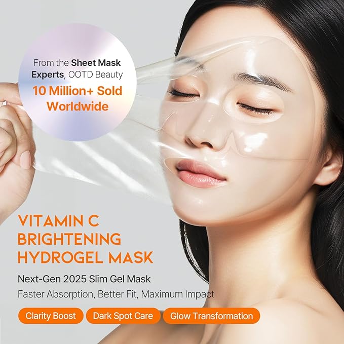 #OOTD Vitamin C Collagen Glutathione Hydrating & Firming Hydrogel Sheet Mask - Radiant Glow Gel Mask and Dull Skin (5pcs)-FlexoryFit