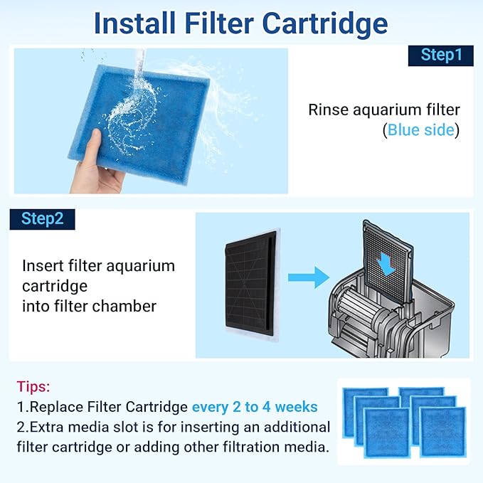 Rite-Size C Filter Cartridges for Penguin Power Filters 275/375 & Original Penguin Power Filters 200/350, 6 Pack