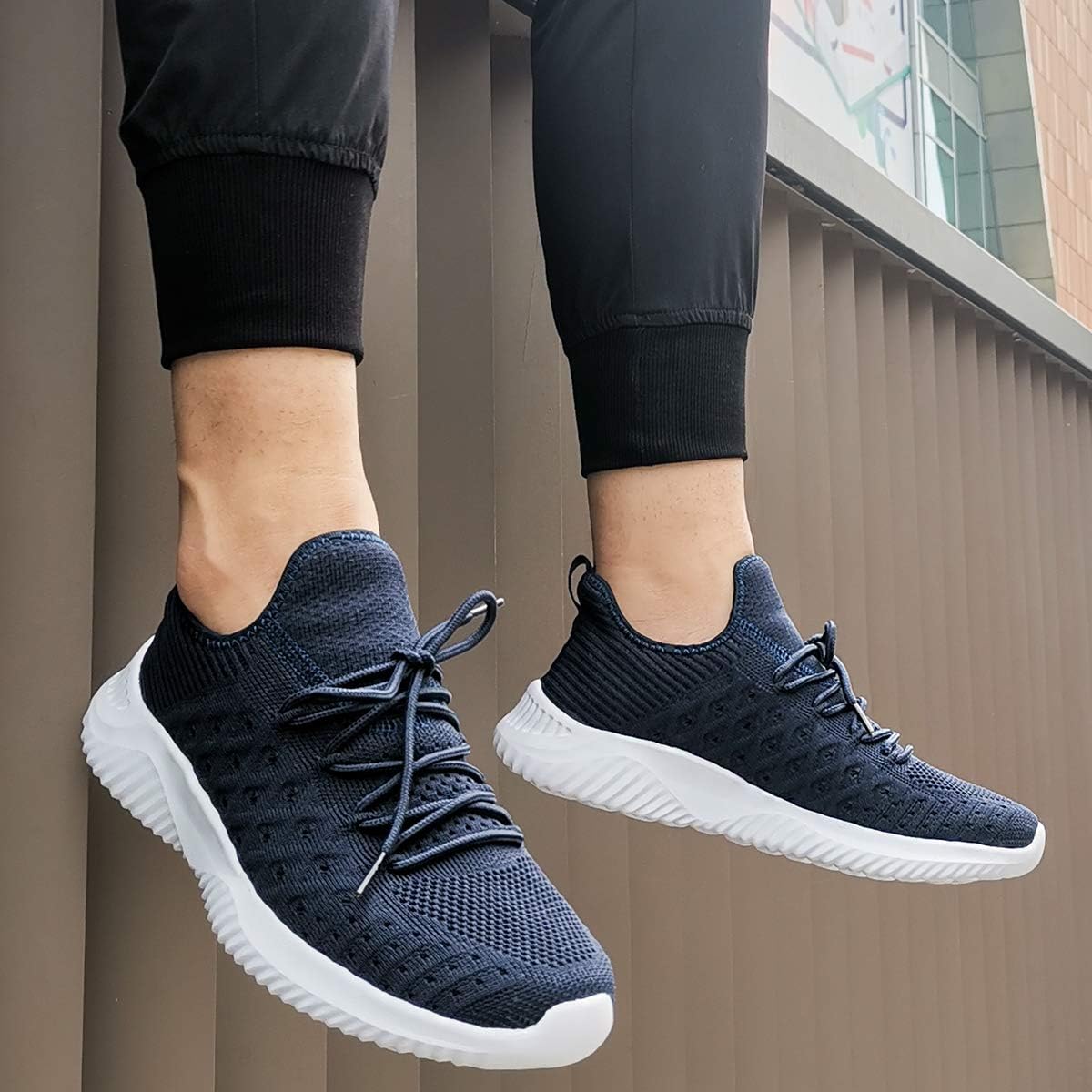 Feethit Mens Slip On Walking Shoes Lightweight Breathable Non Slip Running Shoes Comfortable Fashion Sneakers for Men