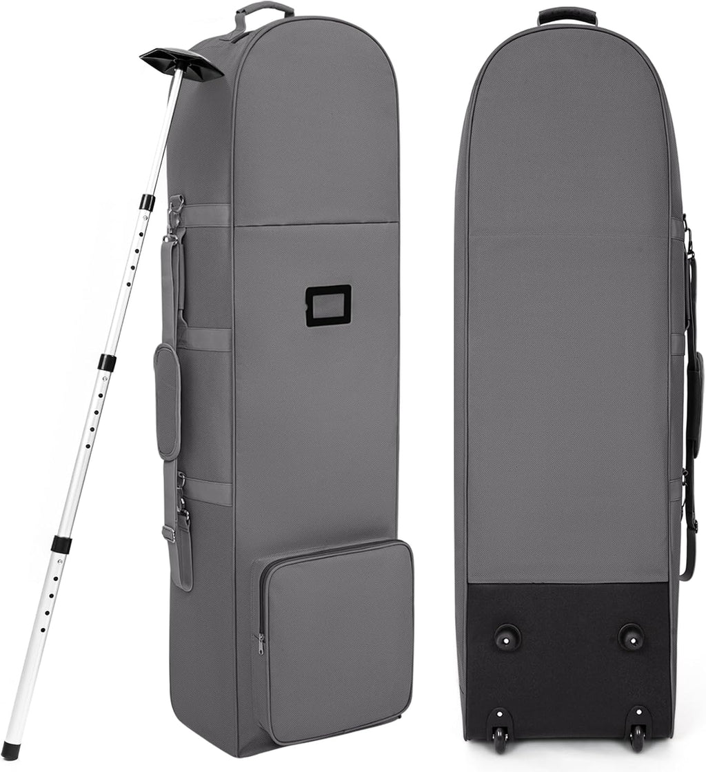 Golf Travel Bags for Airlines with Adjustable Support Rod and Detachable Shoulder Straps, Soft Foldable Golf Club Travel Covers, 900D Heavy Duty Oxford
