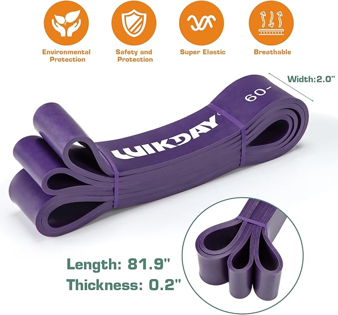 Resistance Bands for Working Out, Exercise Bands, Workout Bands, Pull Up Assistance Bands for Body Stretching Training Physical Therapy Muscle Training for Men & Women-FlexoryFit