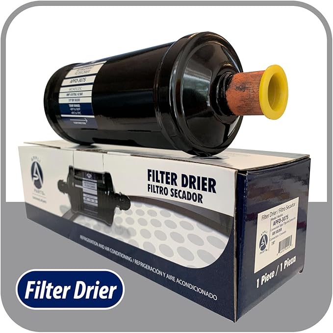 Appli Parts APFD-307S 7/8 in Liquid Line Refrigerant AC Filter Drier hvac Refrigeration 307S ODF Sweat Solder connection universal unidirectional 10-1/2 in long 3-1/4 in wide