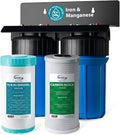 iSpring WGB21BM 2-Stage Whole House Water Filtration System, 10” x 4.5” Carbon by iSpring