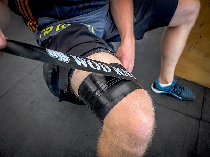 WOD Nation Muscle Floss Bands Recovery Band for Tack and Flossing Sore Muscles and Increasing Mobility : Stretch Band Includes Carrying Case-FlexoryFit