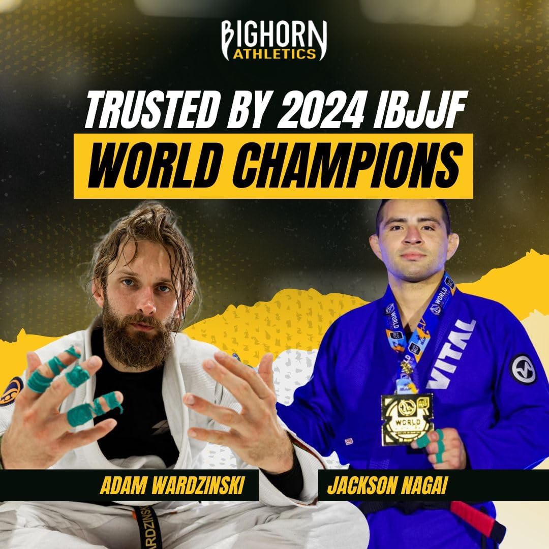 Bighorn Athletics Jiu Jitsu Finger Tape | Residue-Free Athletic Finger Tape for Sports & Injuries: Rock Climbing, Volleyball, Football, Basketball, Hands & Toes | 0.3-Inch x 45-feet, 8-Rolls, Green